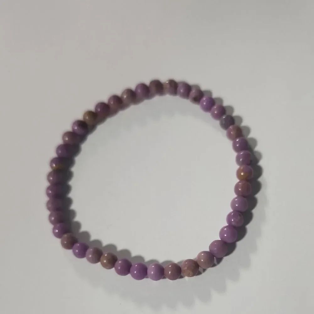 Purple Beaded Stretch Bracelet